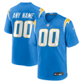 Custom Los Angeles Chargers Blue Game Jersey