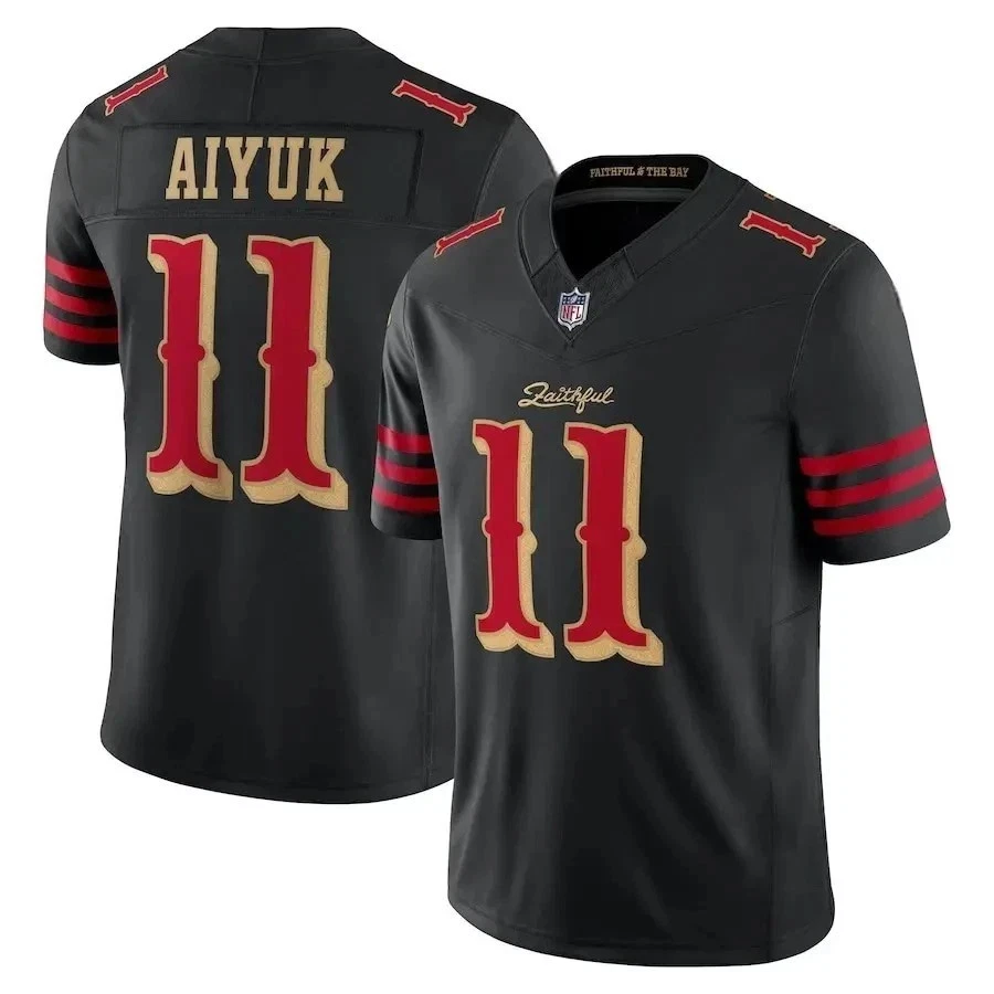 Brandon Aiyuk #11 San Francisco 49ers Black 2025 Rivalries Collection Game Limited Jersey