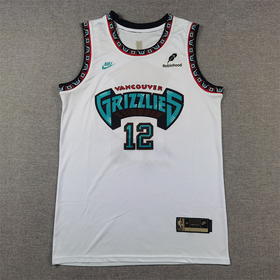 Ja Morant# 12 Memphis Grizzlies White City Edition Swingman Embroidered Jersey