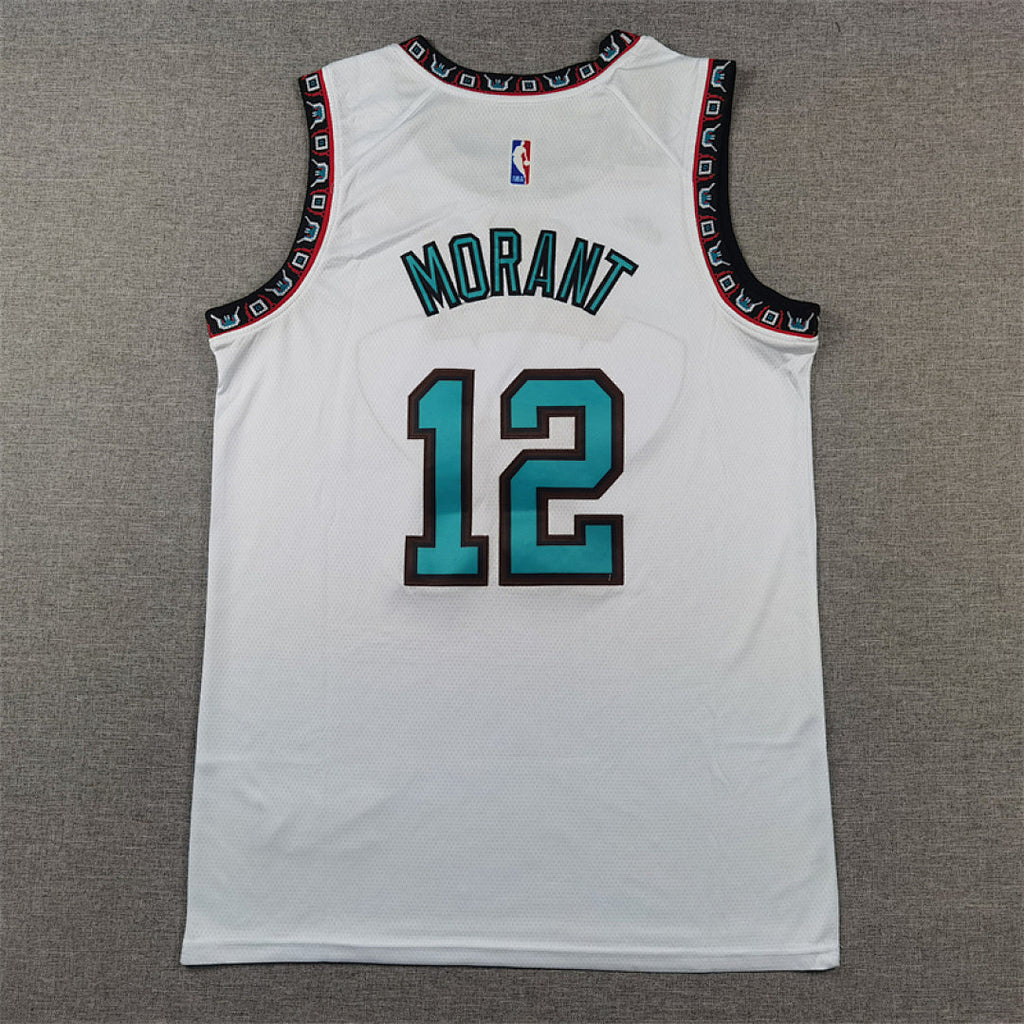 Ja Morant# 12 Memphis Grizzlies White City Edition Swingman Embroidered Jersey