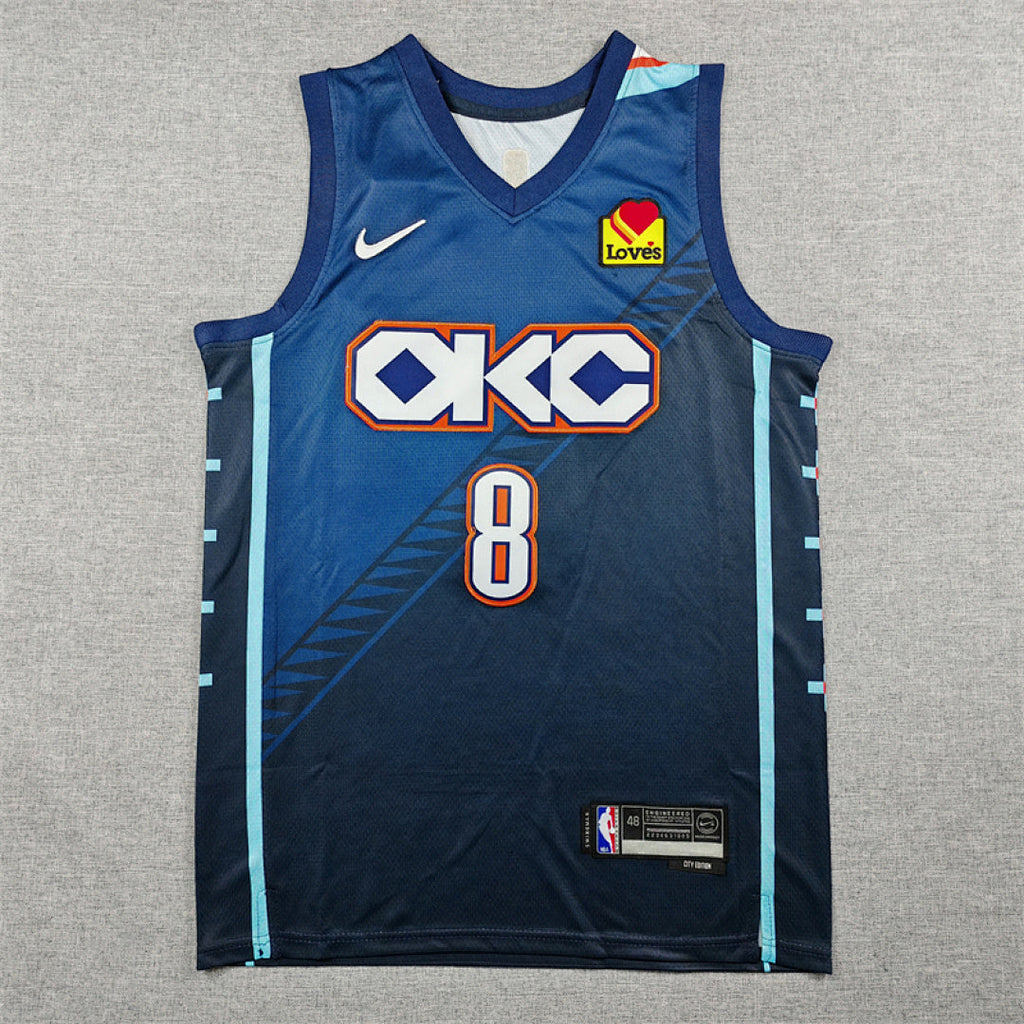 Jalen Williams#8 Oklahoma City Thunder 2026 Blue City Edition Swingman Embroidered Jersey