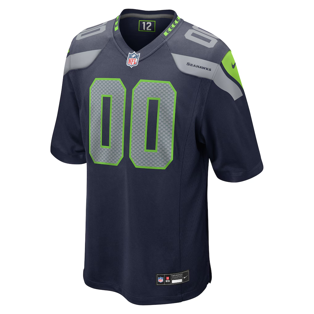 Custom Seattle Seahawks College Navy Game Jersey